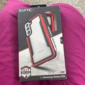 Shield Pro Case for Samsung Galaxy S22 - Red and Black